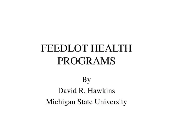 feedlot health programs