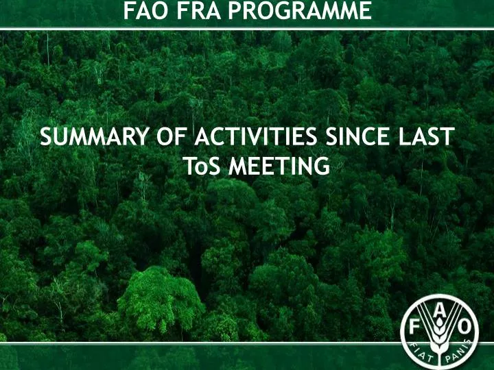 fao fra programme