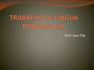 trabalho de l ngua portuguesa