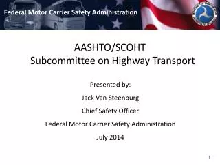 AASHTO/SCOHT Subcommittee on Highway Transport