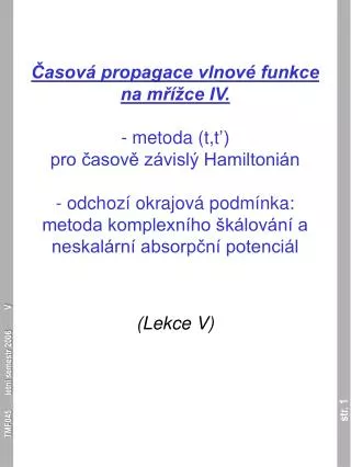 lekce v
