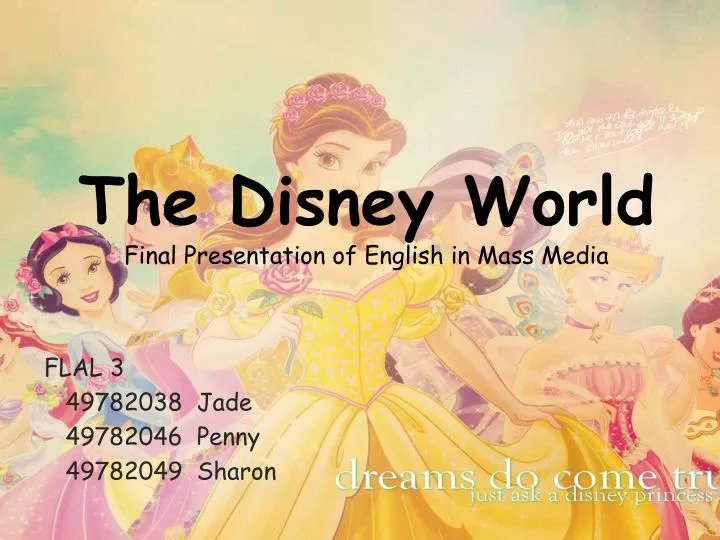 the disney world final presentation of english in mass media