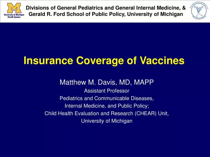 insurance coverage of vaccines