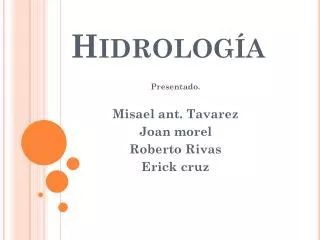 hidrolog a