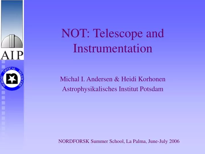not telescope and instrumentation
