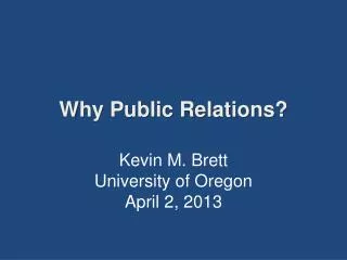 Why Public Relations?