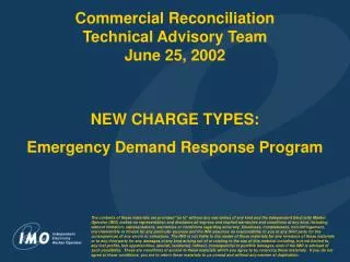 Commercial Reconciliation Technical Advisory Team June 25, 2002