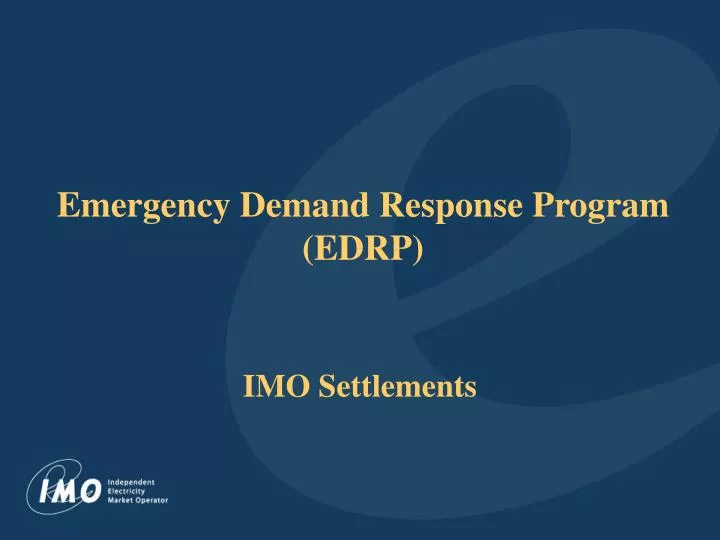 emergency demand response program edrp