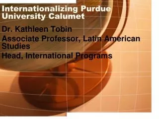 Internationalizing Purdue University Calumet