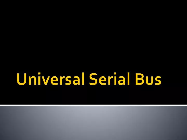 universal serial bus