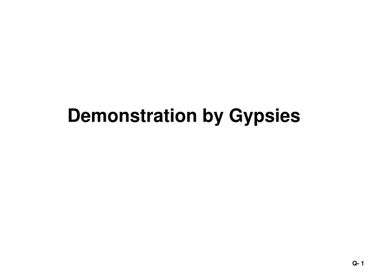 demonstration by gypsies