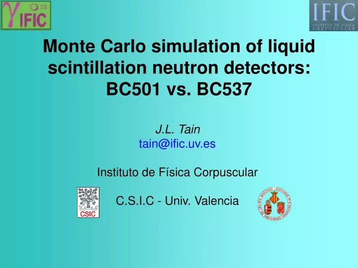 monte carlo simulation of liquid scintillation neutron detectors bc501 vs bc537