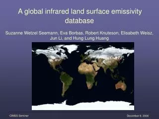 A global infrared land surface emissivity database