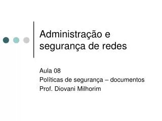 administra o e seguran a de redes
