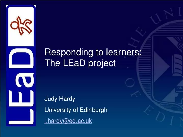 responding to learners the lead project