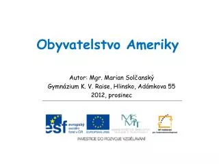 obyvatelstvo ameriky