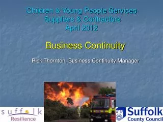 Children &amp; Young People Services Suppliers &amp; Contractors April 2012