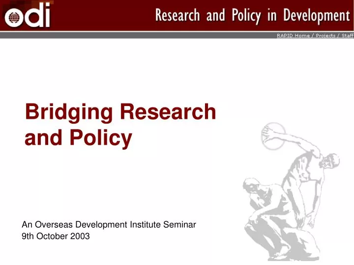 bridging research and policy