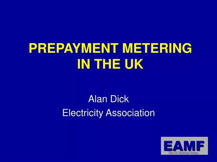 prepayment metering in the uk