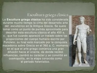 escultura griega cl sica