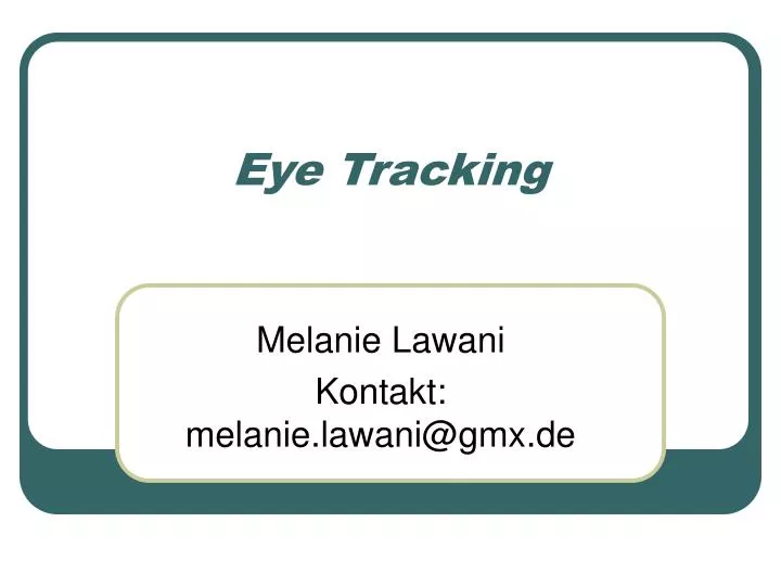 eye tracking