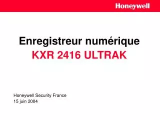 Enregistreur numérique KXR 2416 ULTRAK
