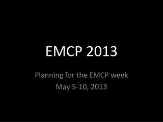 EMCP 2013