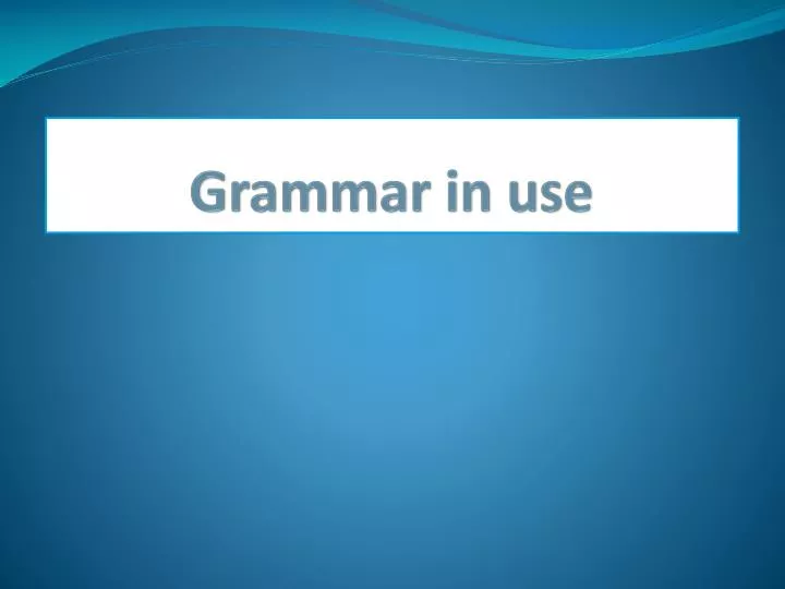 grammar in use