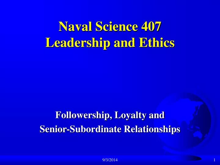 naval science 407 leadership and ethics