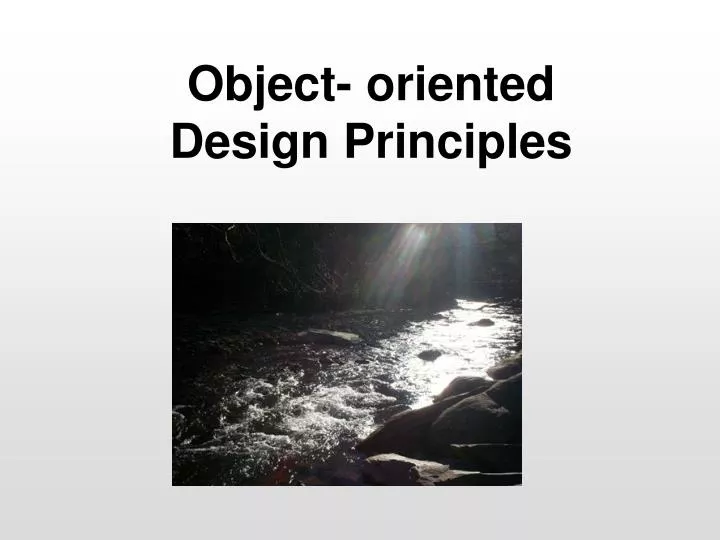 object oriented design principles