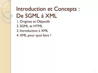 introduction et concepts de sgml xml