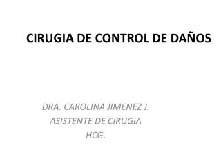 cirugia de control de da os