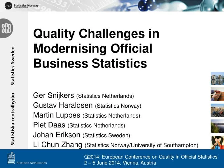 quality challenges in modernising official business statistics