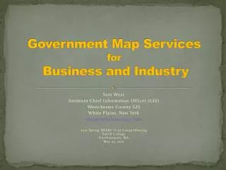 Government Map Services for Business and Industry