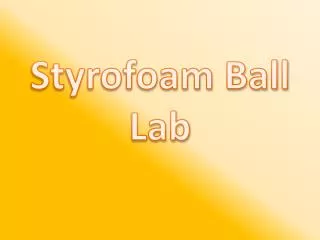 Styrofoam Ball Lab