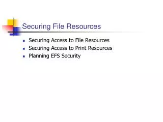 Securing File Resources