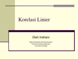 korelasi linier