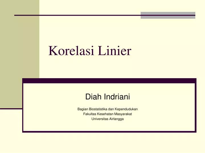 korelasi linier