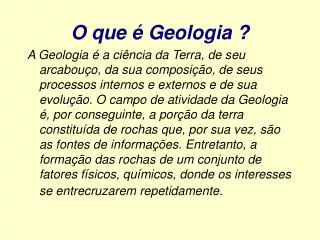 o que geologia