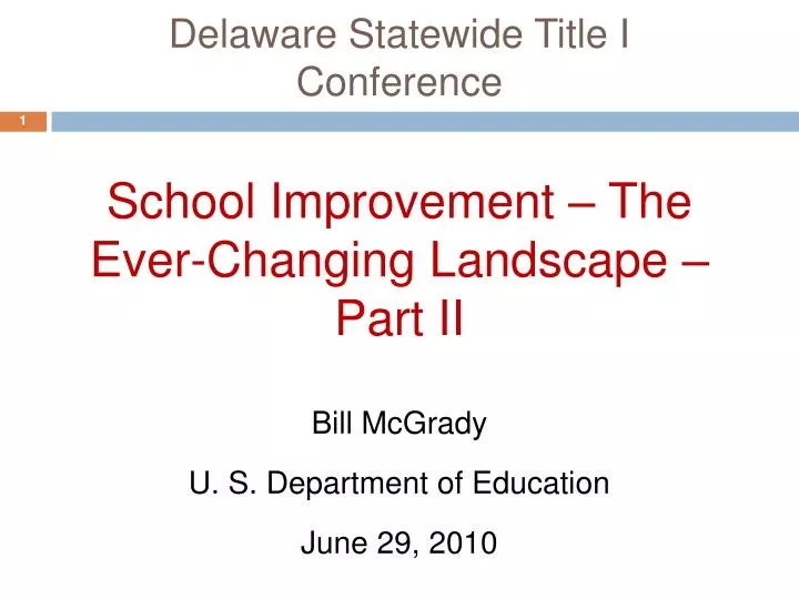 delaware statewide title i conference