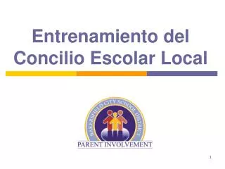 entrenamiento del concilio escolar local