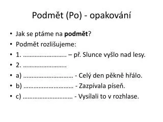 podm t po opakov n