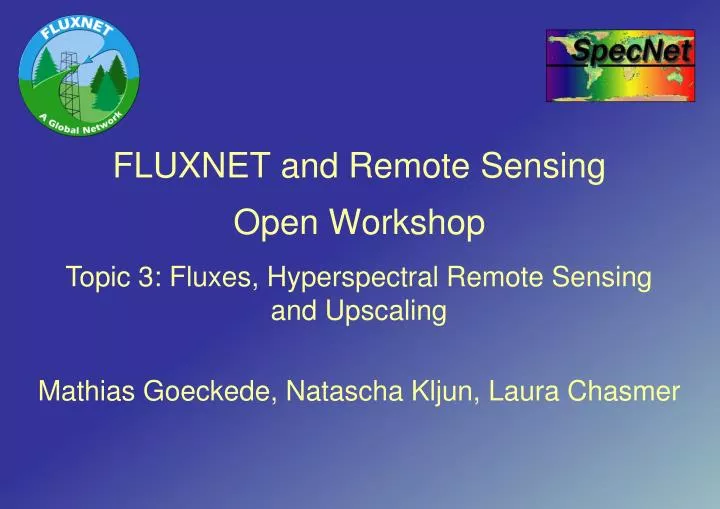 fluxnet and remote sensing open workshop