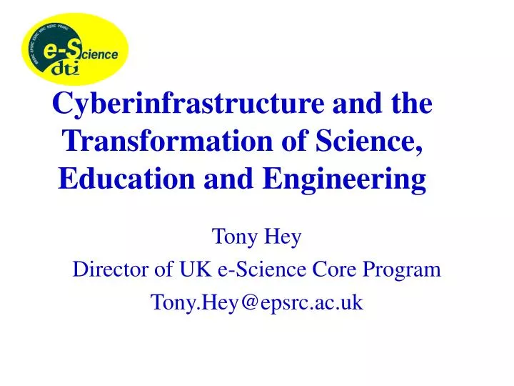 cyberinfrastructure and the transformation of science education and engineering