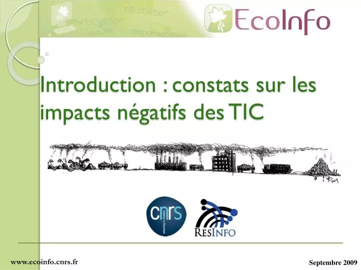 introduction constats sur les impacts n gatifs des tic