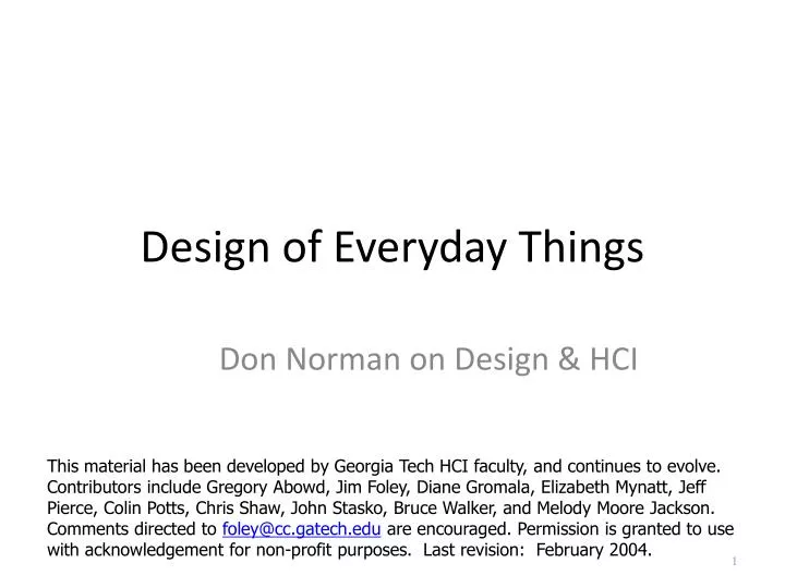 design of everyday things