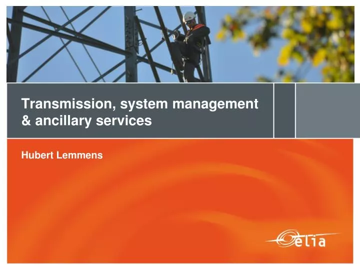 transmission system management ancillary services
