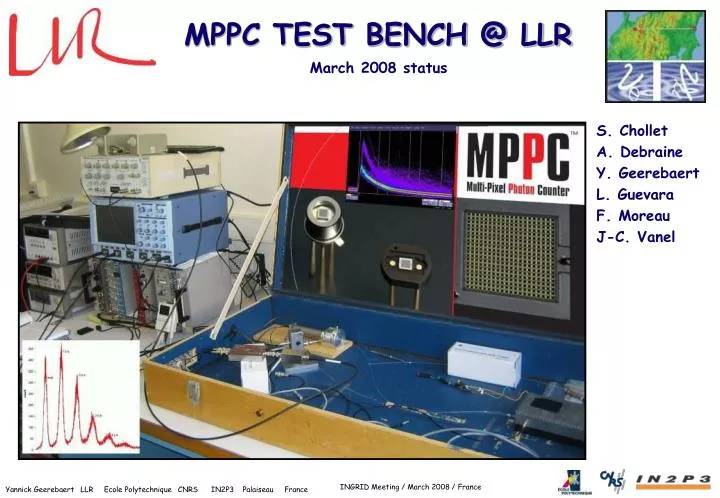 mppc test bench @ llr