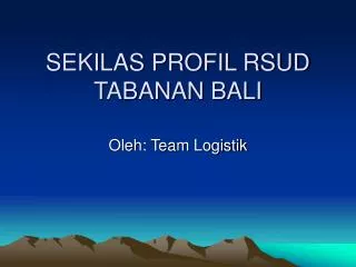 sekilas profil rsud tabanan bali