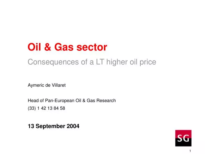 oil gas sector